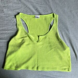 Aerie Lime Waffle Notch Tank